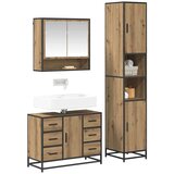  Set namještaja za kupaonicu s ladicama 3 pcs Umjetnički hrast | shoptok.hr