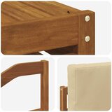  Set vanjskih sofa 6 kom. Prirodna i bež Čvrsto drvo akacije | shoptok.hr