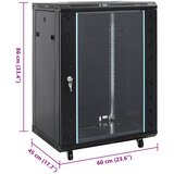  Komunikacijski ormarić 15U 19" IP20 crni 60 x 45 x 86 cm | shoptok.hr