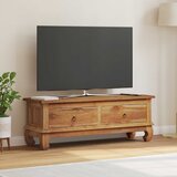 TV stalak s ladicama Prirodna 110 x 35 x 40 cm Čvrsto teak drvo | shoptok.hr