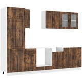  8-dijelni set kuhinjskih ormarića "Lucca" dimljeni hrast, inženjersko drvo | Shoptok.si