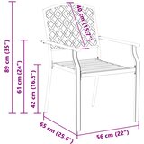  Vrtna stolica 2 pcs Antracit 56 x 65 x 89 cm Čelik | shoptok.hr