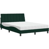  Krevet s madracem Hanko tamnozeleni 140x190 cm baršunasti | shoptok.hr