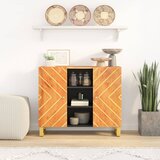 vidaXL Bočni ormarić smeđe-crni 90x33 5x75 cm od masivnog drva manga Cijene