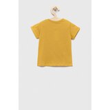 United Colors Of Benetton Otroška bombažna majica rumena barva | Shoptok.si