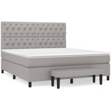  Krevet box spring s madracem svjetlosiva 160x200 cm tkanina | shoptok.hr