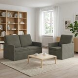  Set sofe 2 pcs Svjetlosiva Kordura tekstil - Svjetlosiva 1-Sjedalo + 2-Sjedalo (120 cm) Cijene