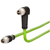 Metz Connect 142M2X1C010 M12 omrežni kabel CAT6a S/FTP 1 m zelena PUR plašč, kislinsko odporen, odporen na ozon, UV odporen, primeren za verigo za spe, (20532953) | Shoptok.si