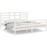  Za krevet od masivnog drva bijeli 200 x 200 cm | shoptok.hr
