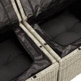  9-dijelni set vrtnih sofa od poliratana s jastucima svjetlosivi Siva | Shoptok.si