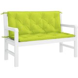  Jastuk za vrtnu klupu jarkozeleni 120x(50+50)x7 cm od tkanine | shoptok.hr
