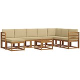  Set vanjskih sofa 9 kom. Prirodna i bež | shoptok.hr