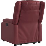  Naslonjač na podizanje od umjetne kože crvena boja vina | shoptok.hr