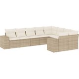  9-dijelni set vrtnih sofa s jastucima bež od poliratana | shoptok.hr