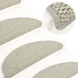 vidaXL Samolepilne preproge za stopnice sisal 15 kosov 56x20 cm sive Cene