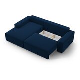 Micadoni Temno modra raztegljiva kotna sedežna garnitura iz tkanine bouclé (levi kot) Jodie – Home | Shoptok.si