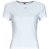 Tommy Jeans Majice s kratkimi rokavi TJW BBY ESSENTIAL RIB SS Bela Cene
