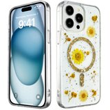  Futrola Luxury Flowers za iPhone 16 Pro (6.3) zlatna | ePonuda.com