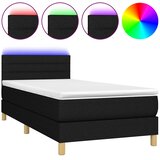  box spring s madracem LED crni 80 x 200 cm od tkanine | shoptok.hr