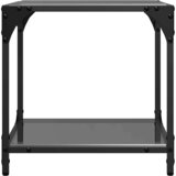  Stolić za kavu s crnom staklenom površinom 40x40x40 cm čelik | shoptok.hr