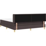  Postelja z vzmetnico Temno rjava in bela 180 x 200 cm Poliester, (5000127687) | Shoptok.si