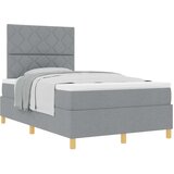  s opruga kutije Svijetlo siva 120 x 200 cm tkanina | shoptok.hr