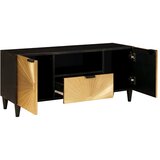 TV ormar Crna i zlatna 105 x 33 x 46 cm Konstruirano drvo | Eponuda.com