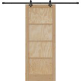 vidaXL Drsna vrata z kompletnim setom 'ORKDAL'Masivni bor | Shoptok.si