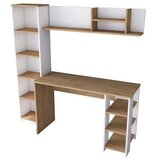Hanah home Hanah kućni radni sto HA125-3428, 160x161.8x45 cm, Orah-bijela | Eponuda.ba
