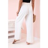 Kesi Włoski Wide-leg trousers light beige | Shoptok.si