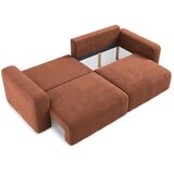 Makamii Raztegljiva/s prostorom za shranjevanje sedežna garnitura iz šenilje v barvi terakote 252 cm Kona – | Shoptok.si