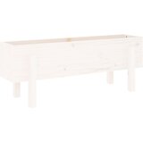  Povišena vrtna gredica bijela 101 x 30 x 38 cm masivna borovina | Eponuda.ba