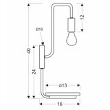 Candellux bipi zidna lampa crna zlatna 1X40W E14 sa prekidačem