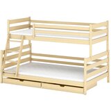  Drveni Dečiji Krevet Na Sprat Nora Family Sa Dve Fioke Svetlo Drvo - 90/120X200 Cm | ePonuda.com