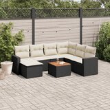 vidaXL 8-dijelni set vrtnih sofa od poliratana s jastucima crni | shoptok.hr