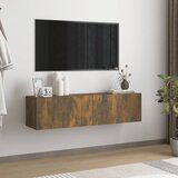 The Living Store Stenska TV omarica dimljeni hrast 120x30x30 cm - Stenska TV Omarica, (21376402) Cene