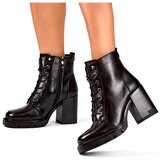 primohurt Ladies' high-heeled lace-up boots, insulated winter shoes | shoptok.hr