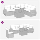  7-dijelni set vrtnih sofa sivi od poliratana | shoptok.hr