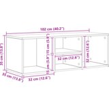 vidaXL Shrambna klopa za čevlje s polico Črni hrast 102 x 35 x 35 cm | Shoptok.si
