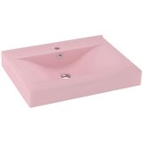  Razkošen umivalnik z luknjo mat roza 60x46 cm keramičen, (21409248) | Shoptok.si
