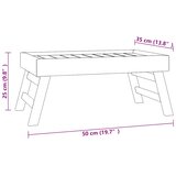  Sklopivi pladanj 55 x 35 x 25 cm od masivne tikovine | shoptok.hr