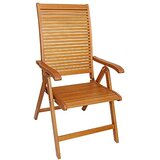 SUNFUN Diana Sklopiva stolica s pozicijama (69 cm, Drvo, Prirodno smeđe boje) | shoptok.hr