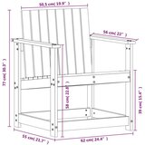 vidaXL Vrtna stolica 62 x 55 x 77 cm od impregnirane borovine | shoptok.hr