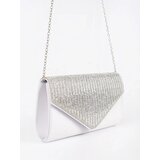 Shelvt Silver small clutch bag decorated with crystals | Shoptok.si