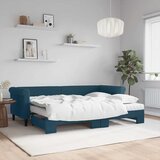  Dnevni krevet na razvlačenje plavi 80 x 200 cm baršunasti | shoptok.hr