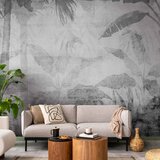  Foto tapeta - Vanishing jungle - landscape of exotic trees and leaves in grey tones 500x350 Standard | shoptok.hr