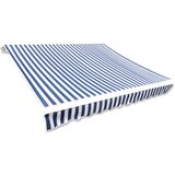 vidaXL Tenda iz platna modra in bela 6x3 m (brez okvirja) Cene