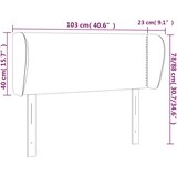  Uzglavlje s ušima tamnosivo 103x23x78/88 cm baršunasto | shoptok.hr