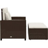  Vrtni dvosjed s jastucima smeđi od poliratana Brown and cream | Shoptok.si