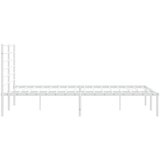  Metalni okvir za krevet s uzglavljem bijeli 140 x 200 cm | shoptok.hr